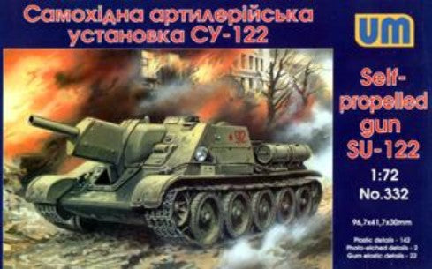 Unimodel 332 1/72 SU122 WWII Soviet Self-Propelled Gun