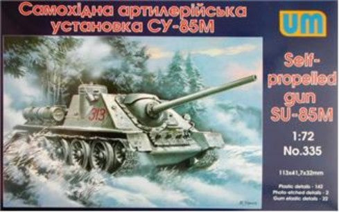 Unimodel 335 1/72 SU85M WWII Soviet Tank w/Self-Propelled Gun