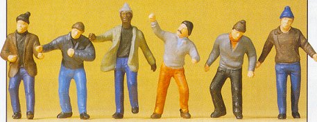 Preiser 68211 18264 Scale 1/50-Scale Figures -- Outdoor Workers pkg(6)