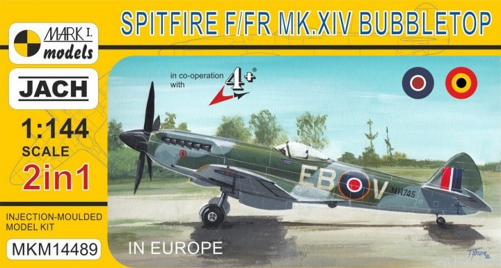 Mark I Models 14489 1/144 Spitfire F/FR Mk XIV Bubbletop In Europe Fighter (2 in 1) (2 Kits)