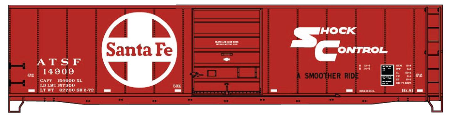 Accurail 5501 Ho 50'Steel Boxcar Atsf