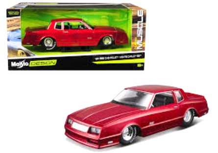 Maisto 32530RED 1/24 1986 Chevrolet Monte Carlo Custom (Met. Red) (D)