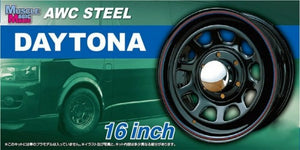 Aoshima 54284 1/24 Muscle Magic AWC Steel Daytona 16” Tire & Wheel Set (4)