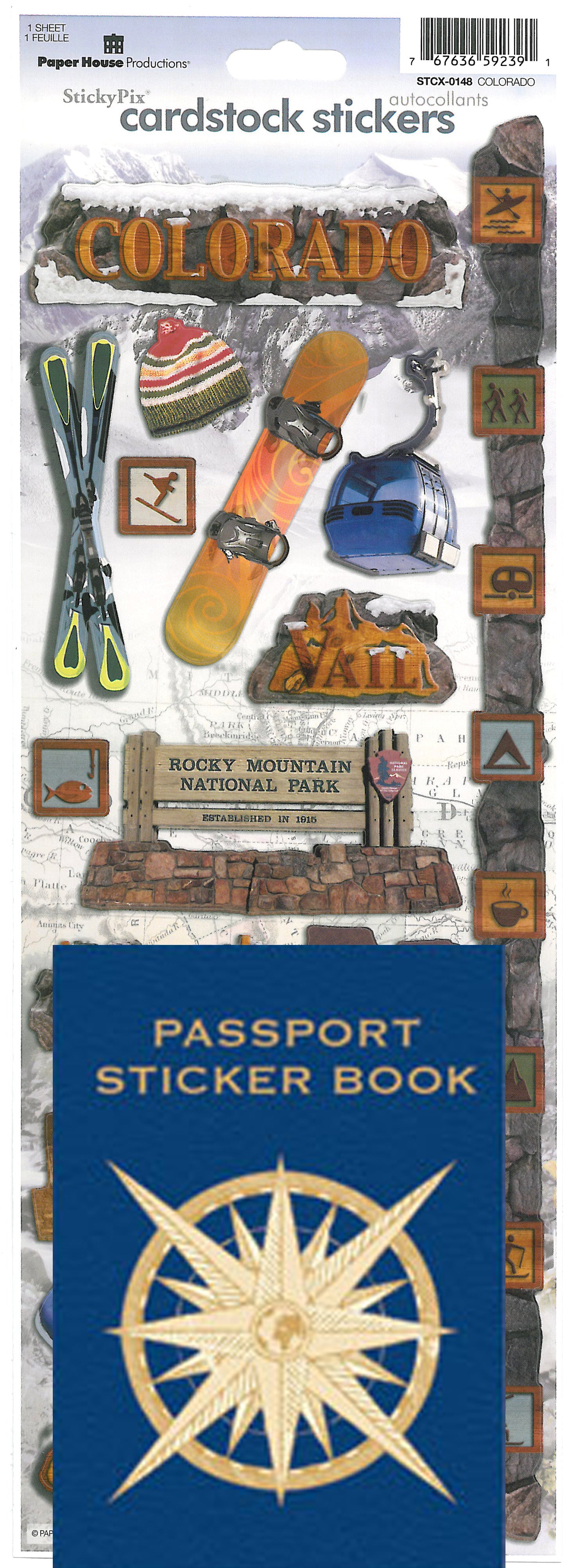 Daron Passport Sticker Sets PP59239 Passport Sticker Set-Colorado (**)
