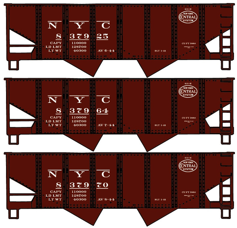 Accurail 1227 Usra Twinn Hoppers Nyc 3Pk