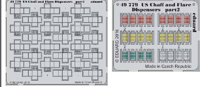 Eduard 49779 1/48 Aircraft- US Chaff & Flare Dispensers (Painted) (D)