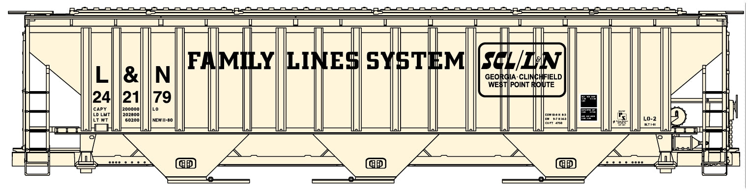 Accurail 6536 Ho Ps 3-Bay Cvd Hopper Fl