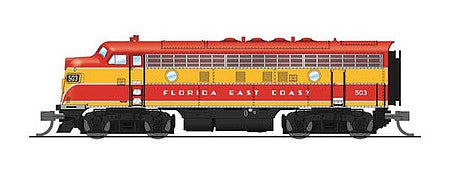 Broadway Limited 6842 N Scale EMD F3A - Sound and DCC - Paragon4 -- Florida East Coast 504 (red, yellow)