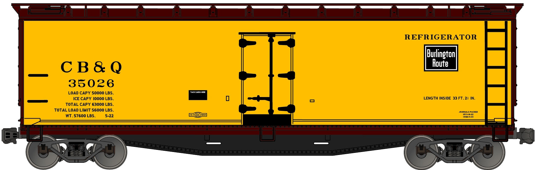 Accurail 4903 Ho 40'Wood Reefer Burl