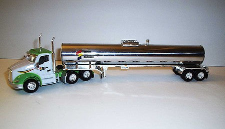 Trucks 'N Stuff TNS104 HO Scale Kenworth T680 Day-Cab Tractor with Food-Grade Trailer - Assembled -- Vernon Transportation (white, green, red, black, yellow, chrome)