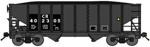 Bluford Shops 65234 N Scale 8-Panel 2-Bay Open Hopper with Load - Ready to Run -- Conrail 400531 (Ex-PC, black)
