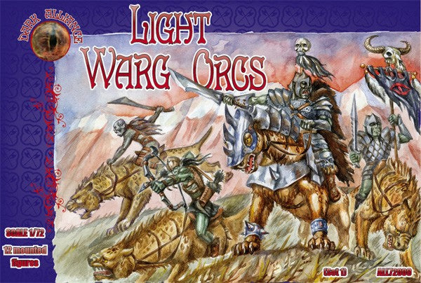 Alliance Figures 72009 1/72 Light Warg Orcs Figures (12 Mtd)