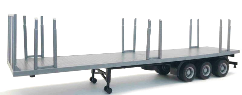 Promotex 005456GY 1/87 Scale Flatbed Trailer
