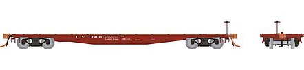 Rapido Trains 138006 HO Scale Class F30A 50' Flatcar 6-Pack - Ready to Run -- Lehigh Valley (Boxcar Red)