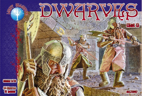 Alliance Figures 72007 1/72 Dwarves Set #1 Figures (44)