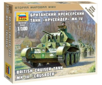 Zvezda 6227 1/100 British Crusader Mk IV Tank (Snap)