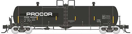 Rapido Trains 535006 N Scale Procor GP20 20,000-Gallon Tank Car 6-Pack - Ready to Run -- Procor Ltd. PROX Set 1 (black, Modern Large Logo)