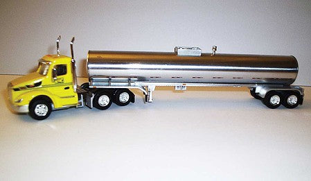Trucks 'N Stuff TNS052 HO Scale Peterbilt 579 Day-Cab Tractor with Food-Grade Trailer - Assembled -- Cherokee Freight Lines (yellow, black, chrome)