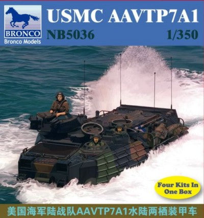 Bronco Models 5036 1/350 USMC AAVTP7A1 Assault Amphibious Vehicle (4 Kits)