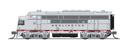 Broadway Limited 6832 N Scale EMD F3 A-Unpowered B Set - Sound and DCC - Paragon4 -- Chicago, Burlington & Quincy 9960A, 9960B (aluminum, red, black)