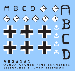 Archer Fine Transfers 35262 1/35 StuG III F/8 11th Luftwaffen Field Div Panzer-Jager Abt Italy/Greece 1943