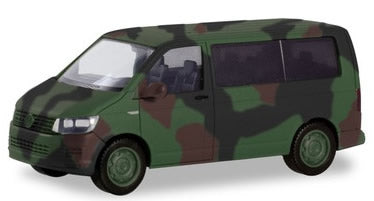 Herpa 700702 HO Scale Volkswagen T6 Passenger Van - Assembled -- Armed Forces (camouflage)