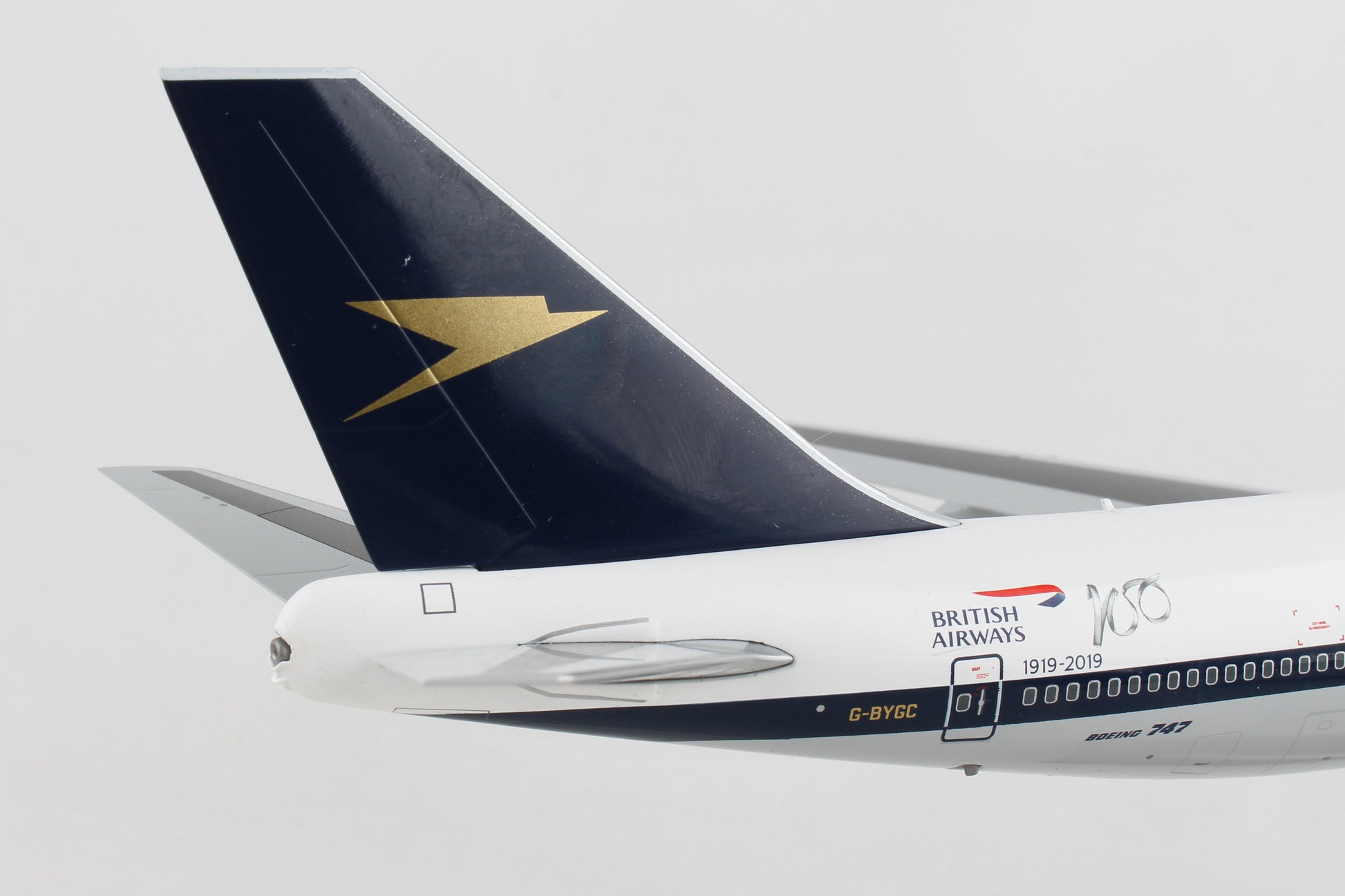 Gemini Jets 1/200 G2BAW834 Gemini200 British 747-400 1/200 Boac Retro Livery Reg#G-Bygc