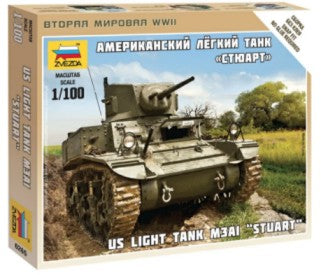 Zvezda 6265 1/100 US MA1 Stuart Tank (Snap)