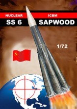 Mac Models LO15 1/72 SS6 Sapwood Russian Nuclear Intercontinental Ballistic Missle (20" Tall) (D)