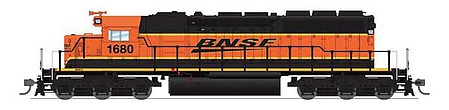 Broadway Limited 6779 HO Scale EMD SD40-2 Low Nose - Sound and DCC - Paragon4(TM) -- BNSF Railway 1708 (H3, orange, black, Wedge Logo)