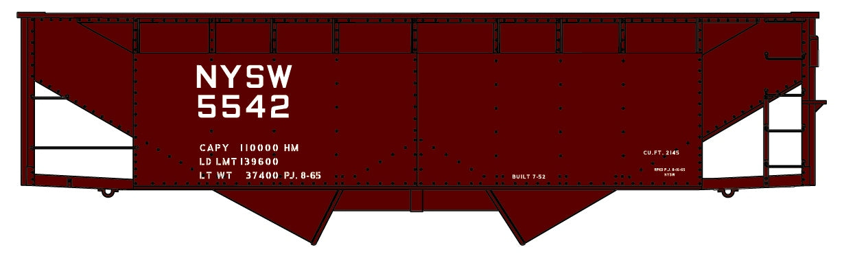 Accurail 7738 Ho 50T Os Twin Hopper Nys&W