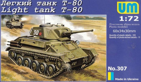 Unimodel 307 1/72 T80 Russian Light Tank