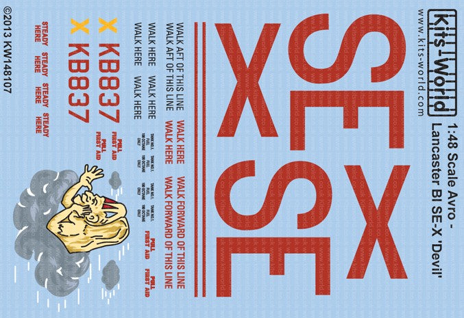 Warbird Decals (Kits World) 148107 1/48 Avro Lancaster B I SE-X, Devil (D)