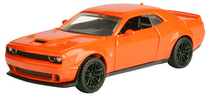 Motormax 73675AL-OR  Scale 2018 Dodge Challenger SRT Hellcat