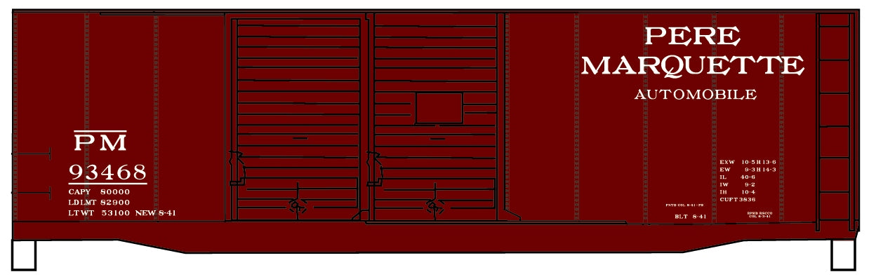 Accurail 3630 Ho 40' Dd Steel Boxcar Pm