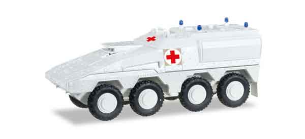 Herpa 745338 1/87 Scale Boxer Personnel Carrier - Red CROSs