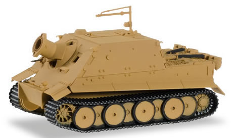 Herpa 745505 HO Scale Sturm Tiger Armored Mortar Prototype - Assembled -- Light Brown