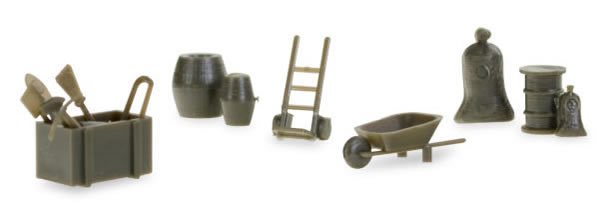 Herpa 745840 HO Scale Camp Accessories -- 140 Pieces