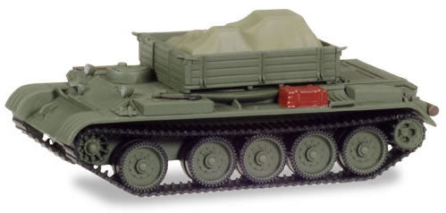 Herpa 745901 HO Scale T-54 Recovery Tank w/Canvas-Covered Load - Assembled -- Soviet Army (green)