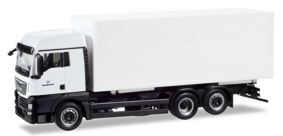 Herpa 746472 HO Scale MAN TGX Euro 6 Container Truck - Assembled -- German Army (white)