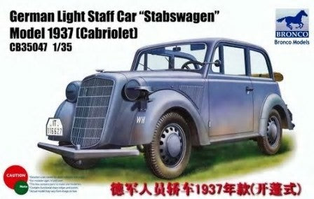 Bronco Models 35047 1/35 German Model 1937 (Opel) Stabswagen Light Staff Car Convertible