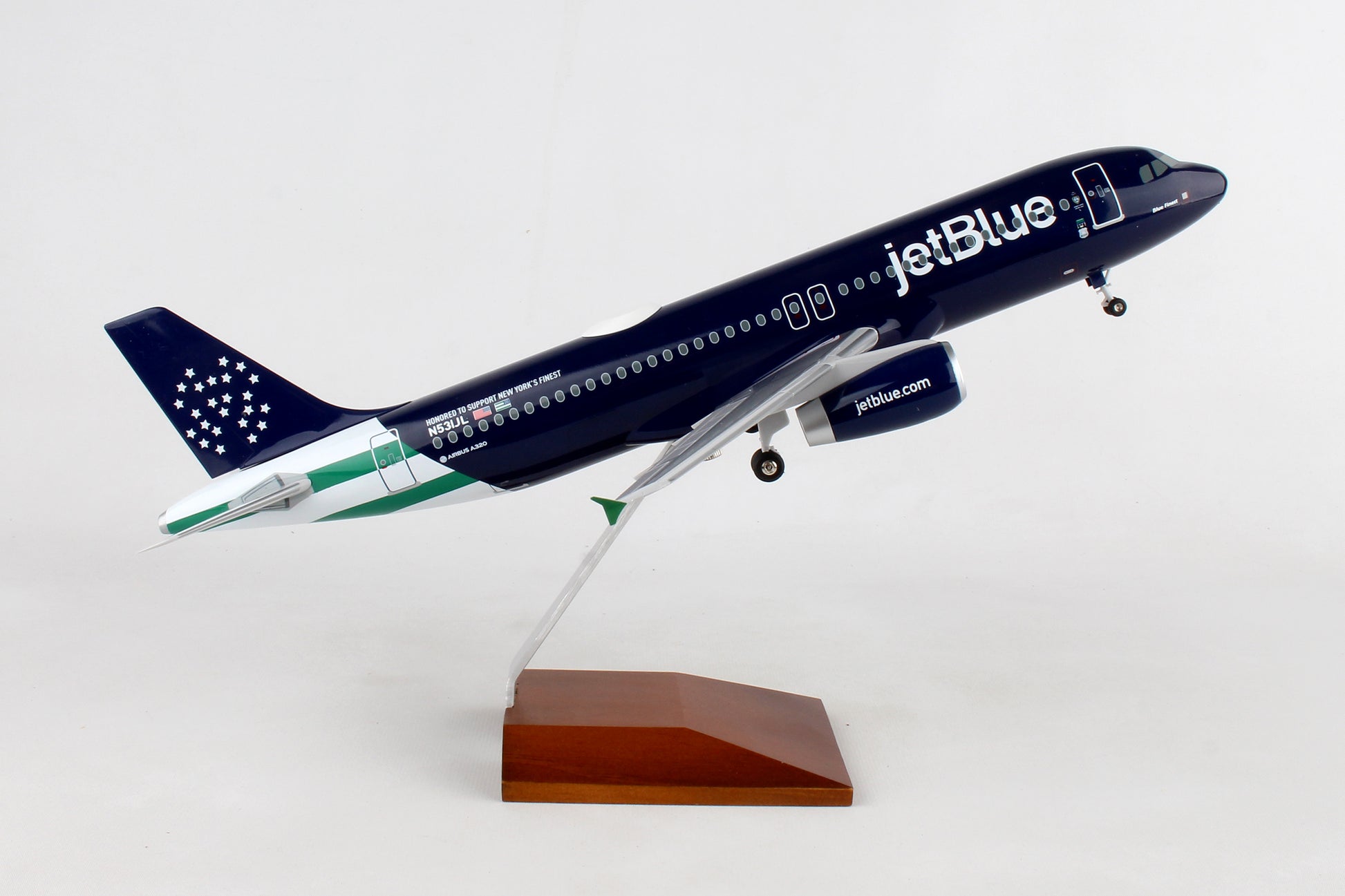 Skymarks Supreme SKR8367 Skymarks Jetblue A320 1/100 Nypd W/Wood Stand & Gear