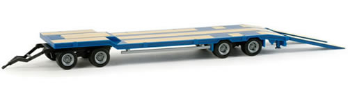 Herpa 76142 HO Scale Goldhofer Tu-4 Flatbed Trailer - Assembled -- Black