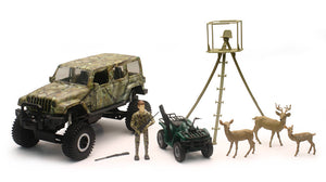 New-Ray 76546 1/18 Scale Jeep Wrangler Deer Hunting Playset Playset