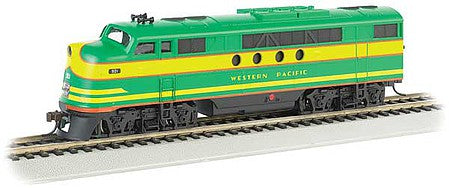 Bachmann 68915 HO Scale EMD FT-A - WowSound(R) and DCC -- Western Pacific (Early green, yellow)