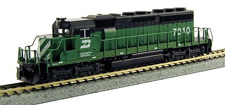 Kato 1764961ls N Scale EMD SD40-2 Mid-Production - LokSound and DCC -- Burlington Northern 7036 (Cascade Green, black, white)