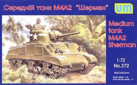 Unimodel 372 1/72 M4A2 Sherman Medium Tank
