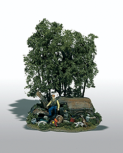 Woodland Scenics 104 HO Scale Mini-Scene(TM) Unpainted Metal Kit -- The Hunter