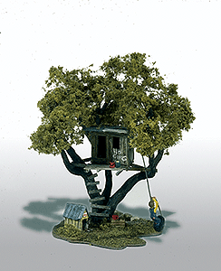 Woodland Scenics 107 HO Scale Mini-Scene(TM) Unpainted Metal Kit -- Tommy's Treehouse