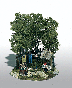 Woodland Scenics 110 HO Scale Mini-Scene(TM) Unpainted Metal Kit -- Saturday Night Bath